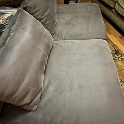 Grey Futon Couch! Great Condition . Serious Buyers Only 