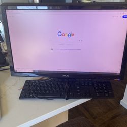 Asus VH238 23” Monitor W/ HDMI Cord + Keyboard