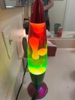 Libubow 16 inch Aurora Glow Rainbow Lava Motion Volcano Lamp
