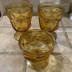 Vintage Amber Glassware