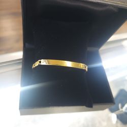 22k 8" Figaro ID Bracelet 