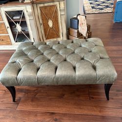 Leather Ottoman 