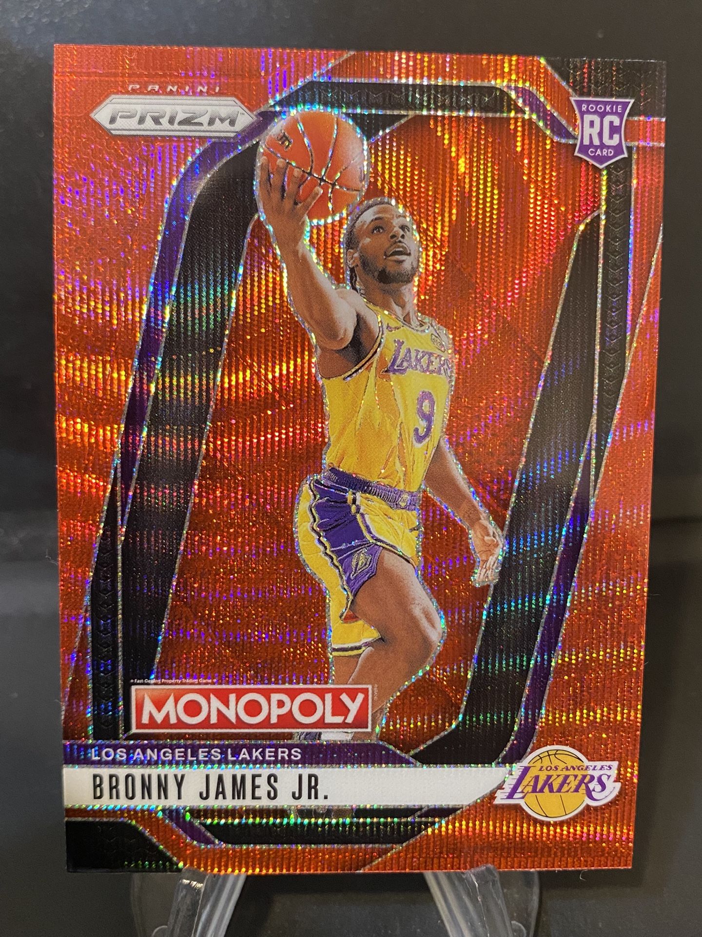 Bronny James Red Wave Monopoly Prizm RC