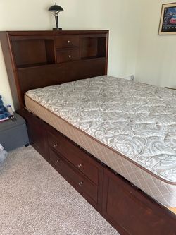 Queen storage bed