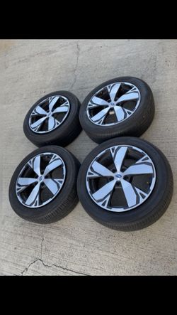 4 - 225/55r18 5x4.5 5x114.3 Stock Enkei Subaru Wrx Outback Impreza Forester Crosstrek Wheels Rims Good 80 % Treads Tires!!