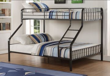 Brand New Solid Metal XL Twin over Queen Bunk Bed