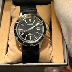 SEIKO Presage Automatic Watch SRPG09J1 Black Nylons Strap No Customs Fees US (like New) 