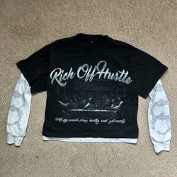 Rich Off Hustle Cropped T-Shirt