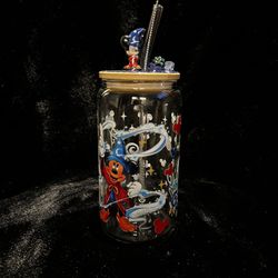 20oz glass cup Mickey Mouse 