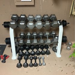 Dumbbells And Rack