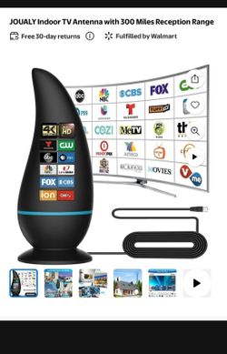 Indoor TV Antenna with 300 Miles Reception Range/ Antena para canales gratis