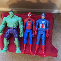 2013 Hasbro Hulk,Spider-Man,Captain America Figure