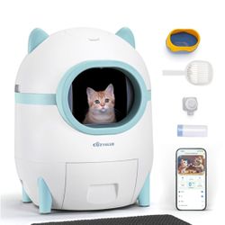 Brand new in box.  COZYBLUE Smart Automatic Self Cleaning Cat Litter Box | 100% Safety Monitoring 24/7 | Extra Large | Mobile App Control | Bonus Mat,