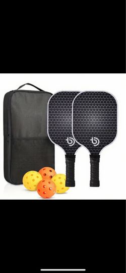 New set of Pickle ball rackets with handbag -fiber glass and honeycomb