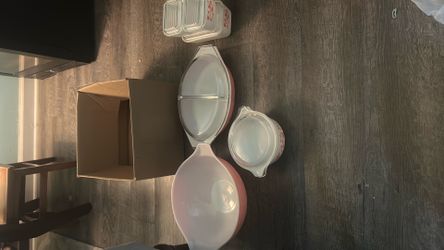 Huge lot - 100 pieces vintage Pyrex, pink gooseberry etc