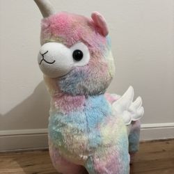 New With Tag. Rainbow Unicorn Alpaca 20” Plush 
