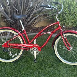 Electra 7 Speed aluminum frame step thru beach cruiser good shape 26 inch