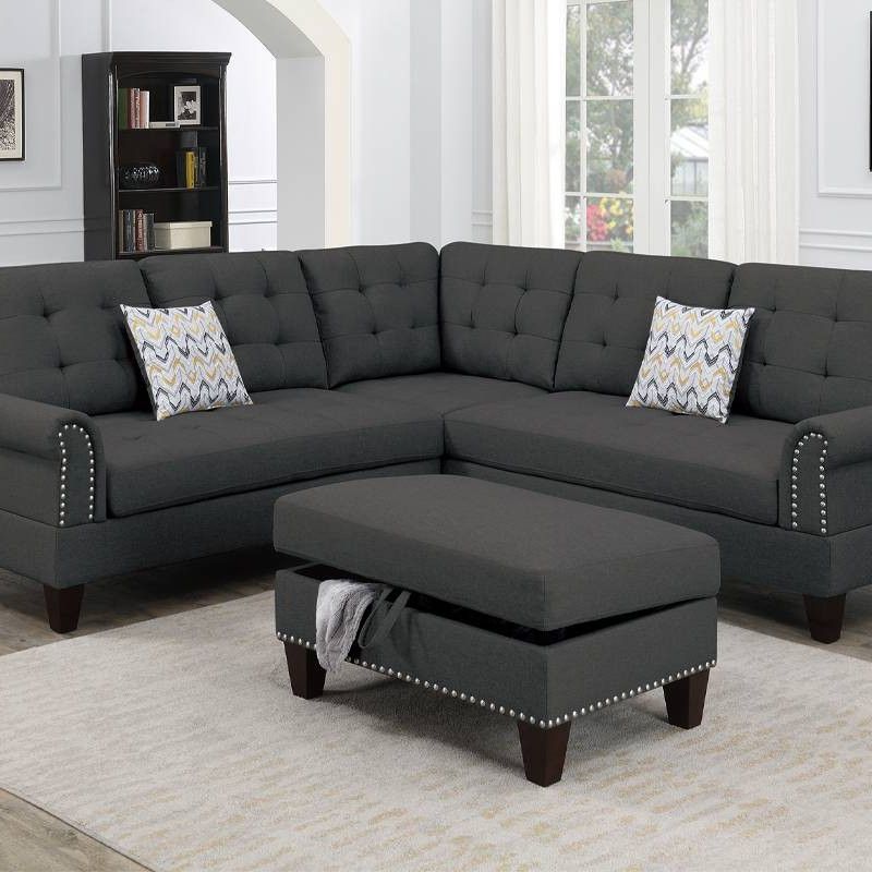 Charcoal 3 Piece Sectional Set
