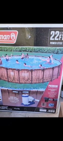 Coleman 22ft Above Ground Pool Set - Everything Included!