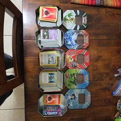 Pokemon cards and tins