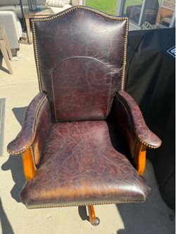 Arhaus leather office chair