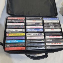 Classic Rock Cassette Tapes In Case