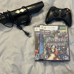 Xbox 360 Kinect + 3 Games