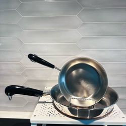 Set of 2 vintage Revere Ware skillets  7” 1982 10” 1983