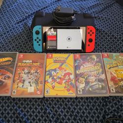 Nintendo Switch With 5 Games Bundle