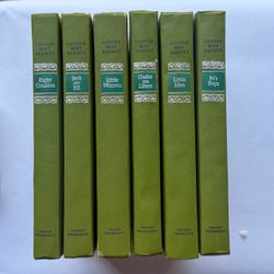 Louisa May Alcott Set of 6 Hardcovers, Nelson Doubleday, Vintage Green