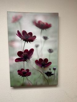 Flower canvas wall art