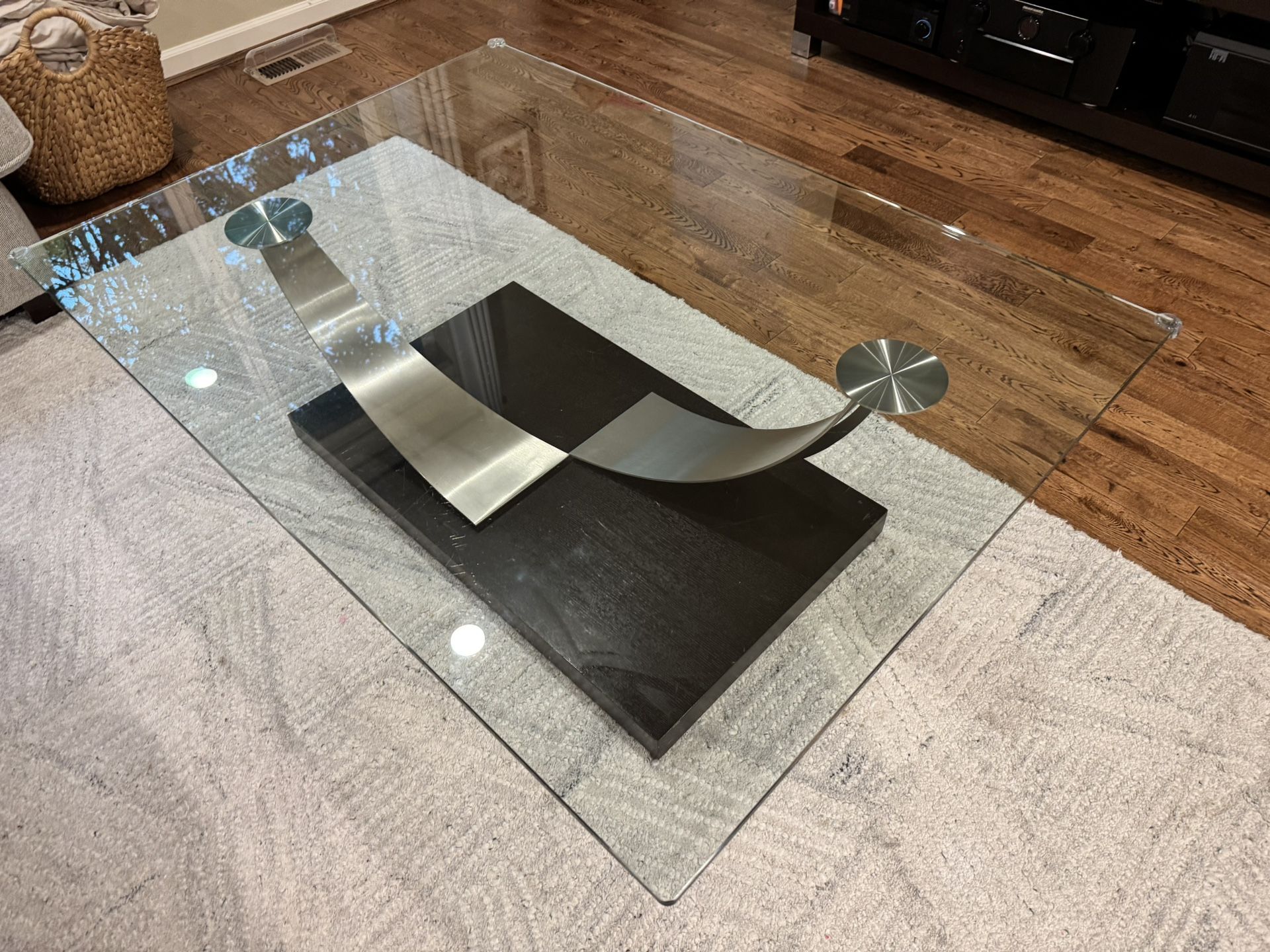 Modern Glass Coffee Table 36x50 X16 Height And End Table