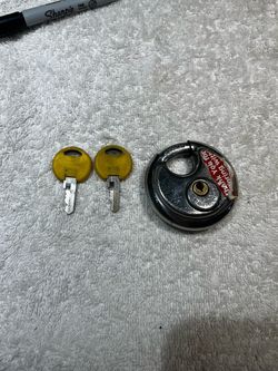 Stainless Steel Disc Padlock with 2 Keys
