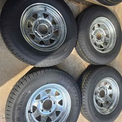 New Each ST175X80R13 Tire Wheel Galvanized 13" 175-80-13 