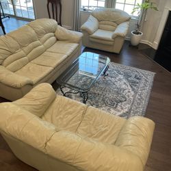 Leather Sofa Set 