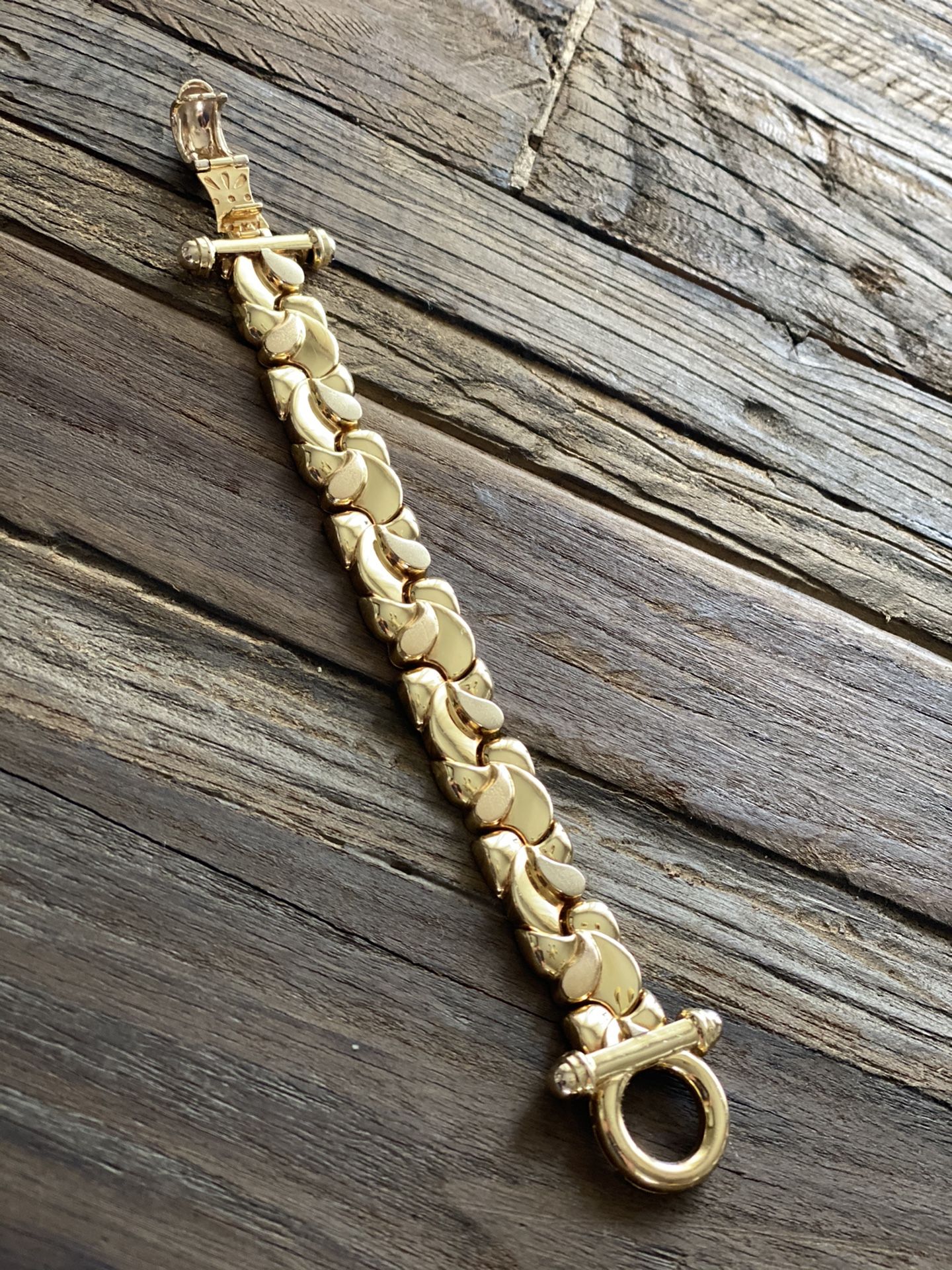 Italian Stampato 18 k Solid Gold Bracelet * Simply Gorgeous *