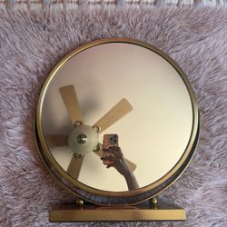 Vanity Standing Mirror Gold Finish