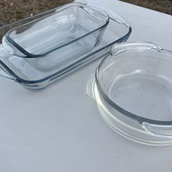 4-Piece Clear Glass Bakeware Set – Oven Safe Casserole Dishes