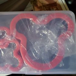 Mickey Mouse Cooking Cutters With Case. New