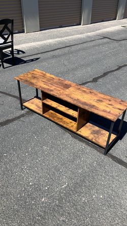 Rustic Wood and Metal TV Stand