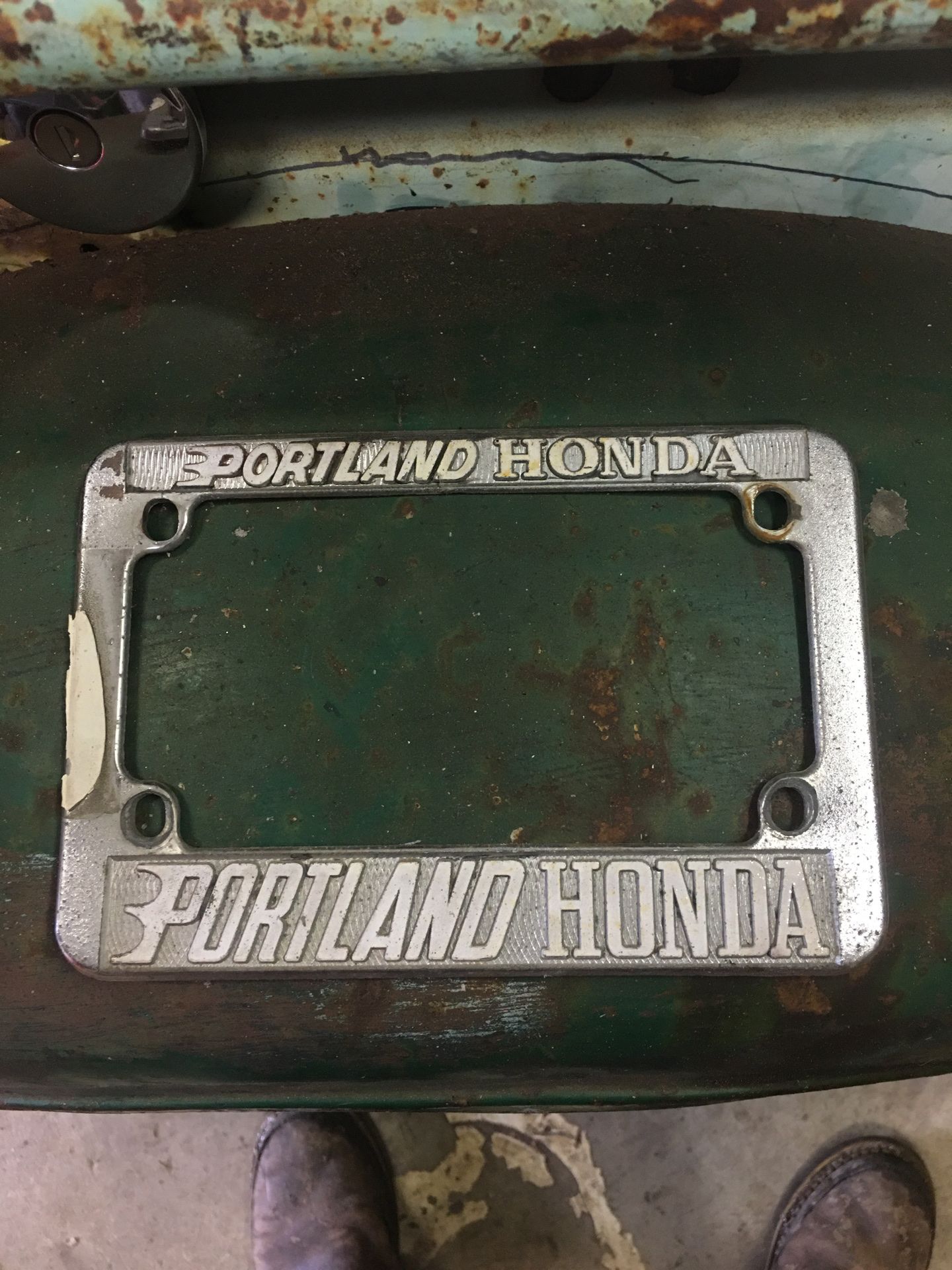 Vintage Motorcycle liscence plate frame