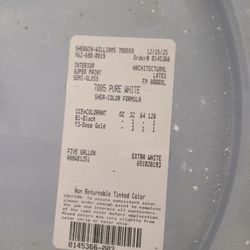 Sherman Williams Pure White Paint