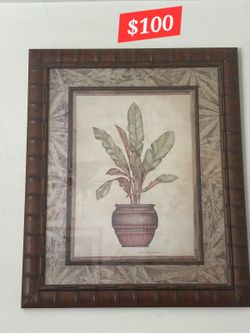Framed Tropical Plant Wall Art Print