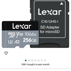 Lexar 256GB Professional 1066x micro SD Card