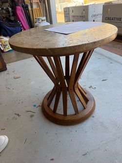 Mid-Century Modern Sheaf Of Wheat Wormley Accent Table