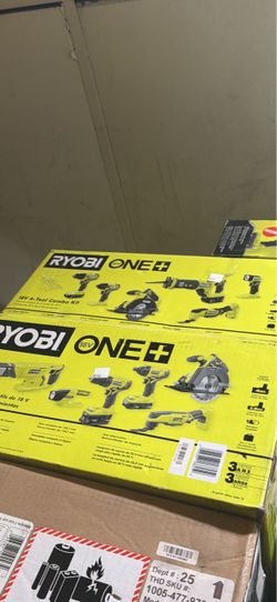 Ryobi 18 volt cordless 6- tool combo kit  $260 each combo kit