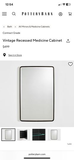 NEW! Pottery Barn Vintage Recessed Medicine Cabinet