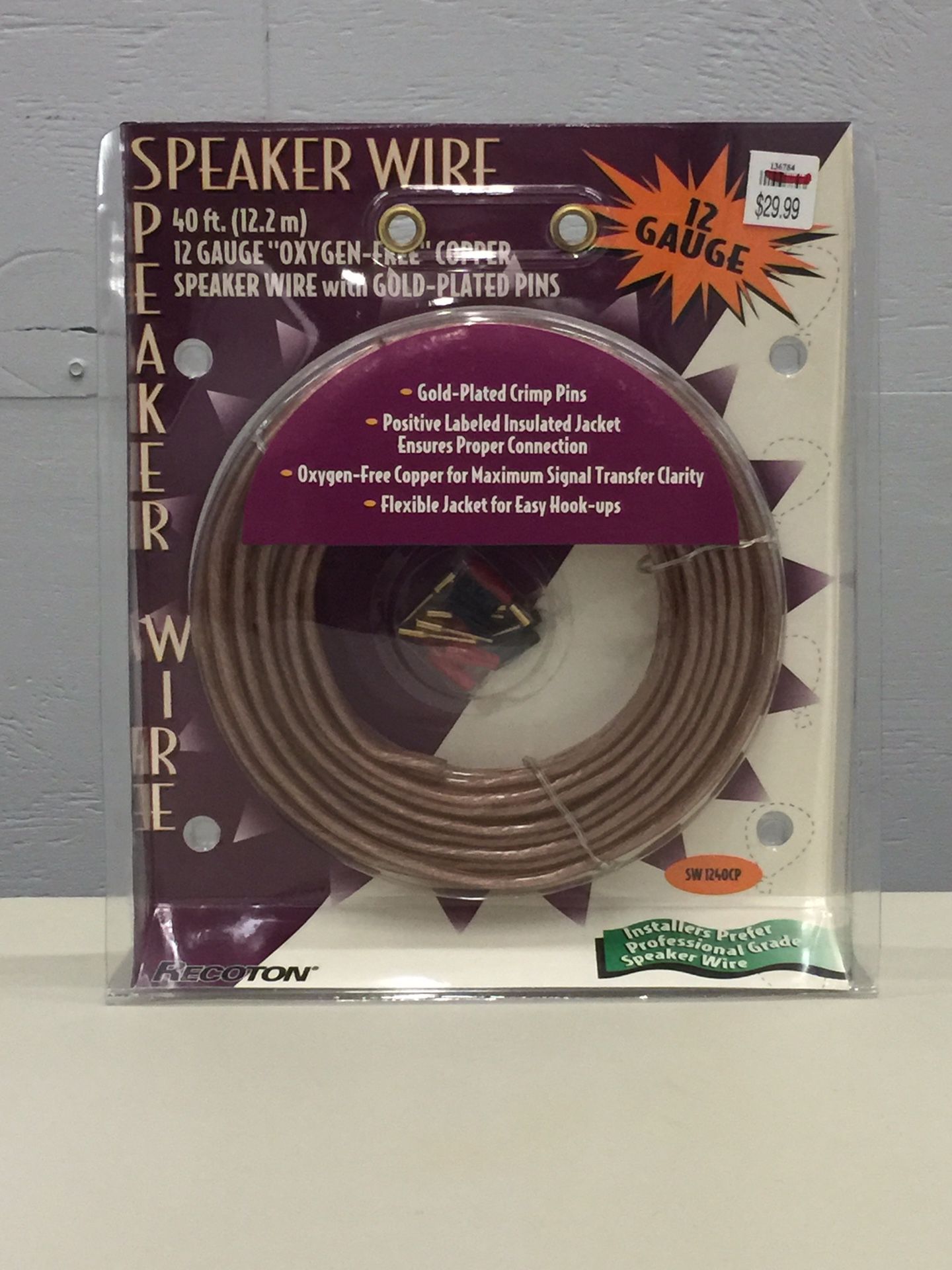 Recoton 12 Gauge Speaker Wire 40 ft