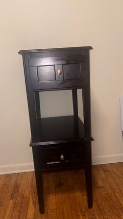 Pair of Dark Wood End Tables / Side Tables – $50