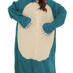 Pokemon SAZAC Snorlax Fleece Cosplay Costume Kigurumi Free Size Unisex